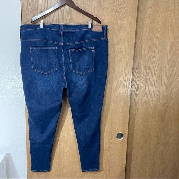 Madewell Jeans Women’s Plus Size 37 9" Mid Rise Skinny Button Fly Blue Dark Wash - Picture 6 of 9